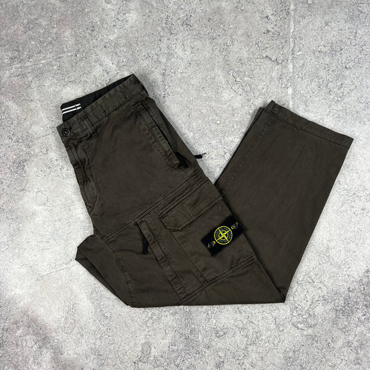 Stone Island Brown Loose Fit Cargos W31/32”