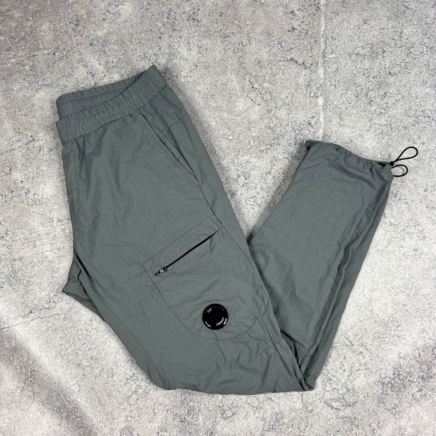 CP Company Grey Flatt Nylon Lens Cargo Trousers Size 50- W34”