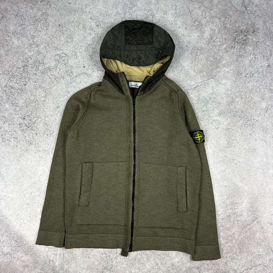 Stone Island Wool/Nylon Hooded Knit XL (Fits M/L) 21.75”