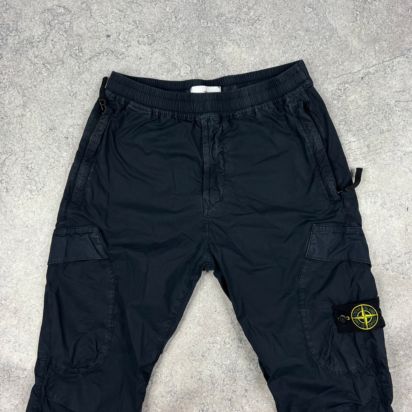 Stone Island Navy Cuffed Cargo Trousers W30”
