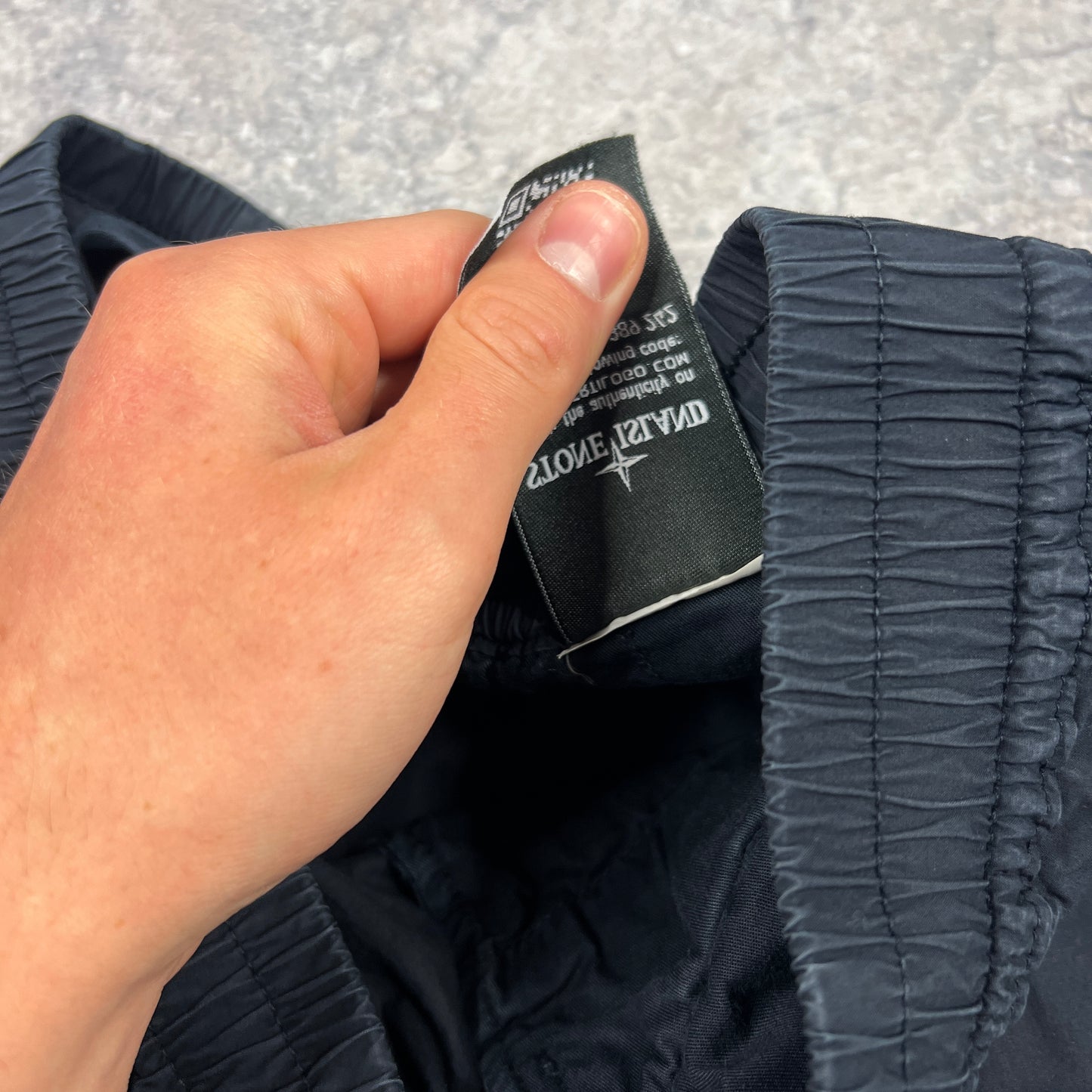 Stone Island Navy Cuffed Cargo Trousers W30”