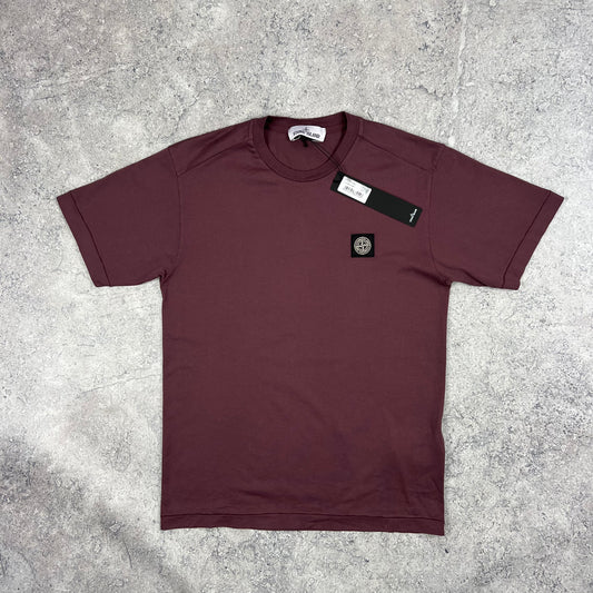 Stone Island Burgundy Patch T-Shirt Small 19” BNWT