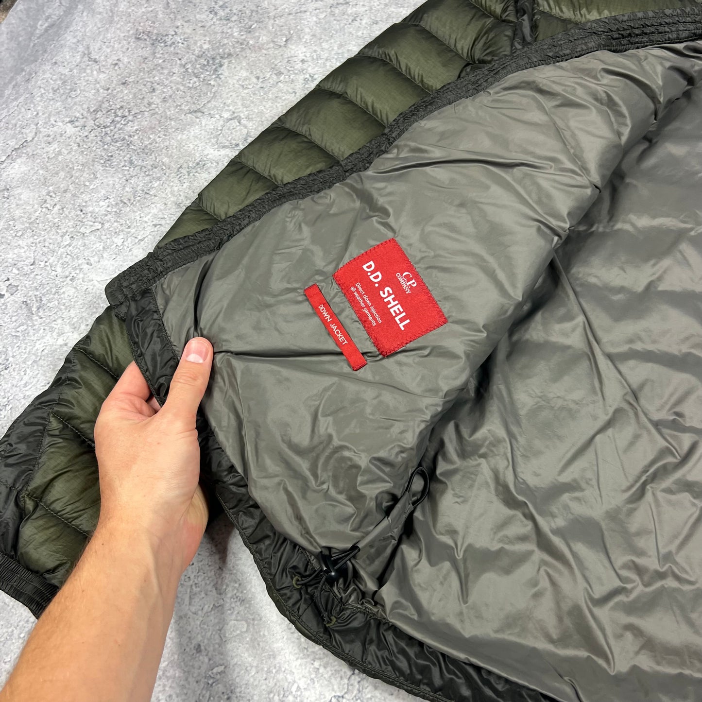 CP Company Khaki DD Shell Down Jacket 48- Medium 22”