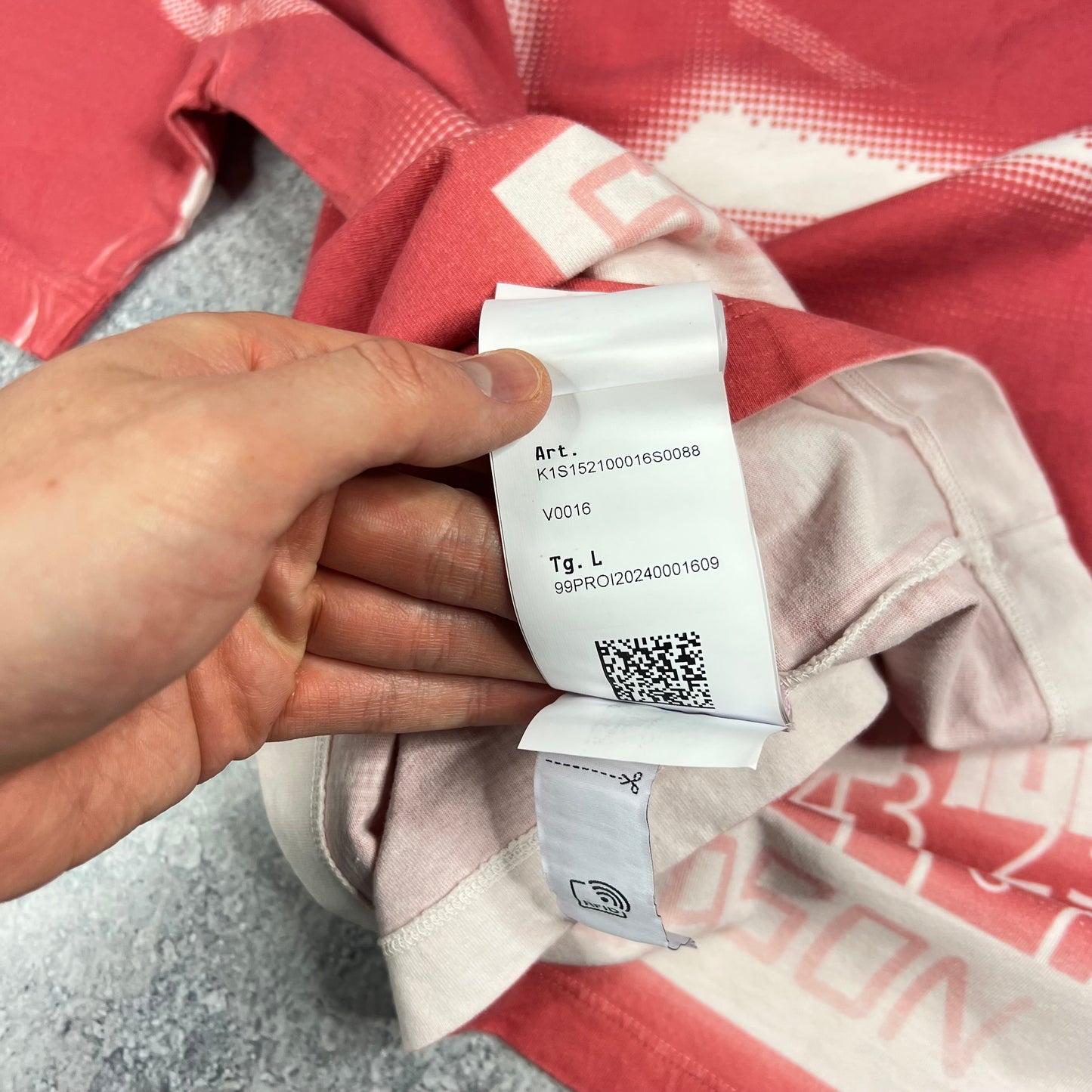 Stone Island Pink Y2K Logo T-Shirt Large 23.75”