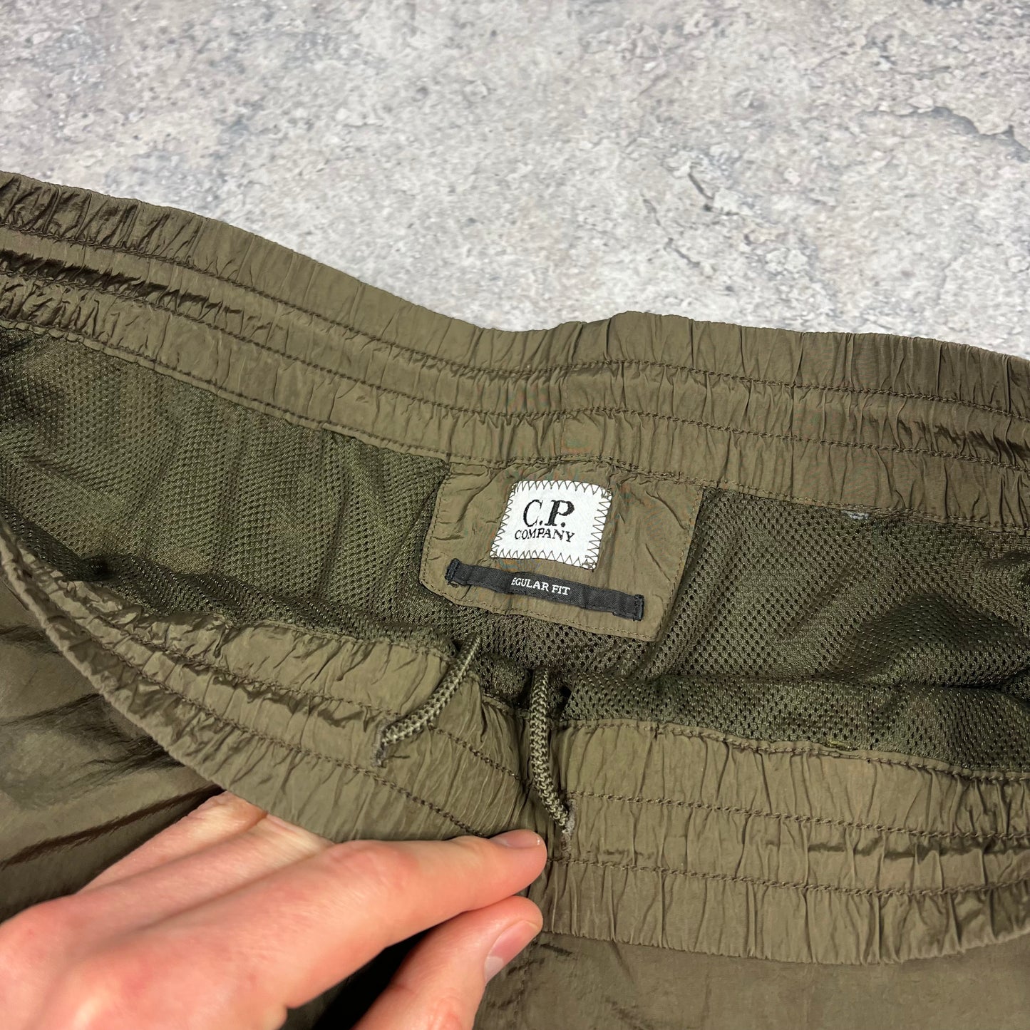 CP Company Khaki Lens Chrome Cargo Trousers Size 46- W30-32”