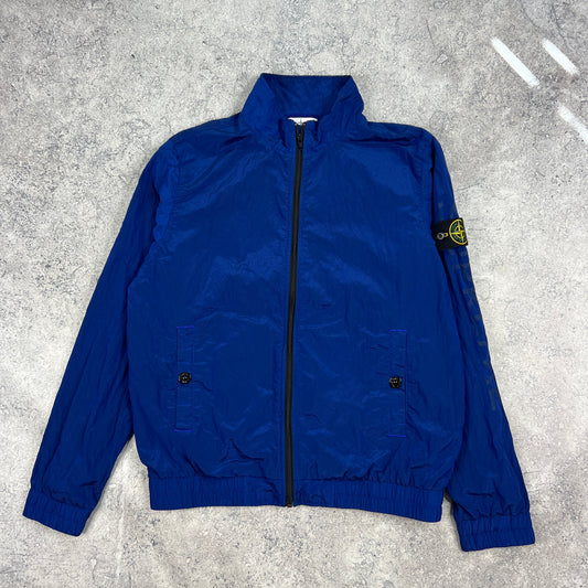 Stone Island x Supreme Blue Nylon Metal Track Jacket Large 24”