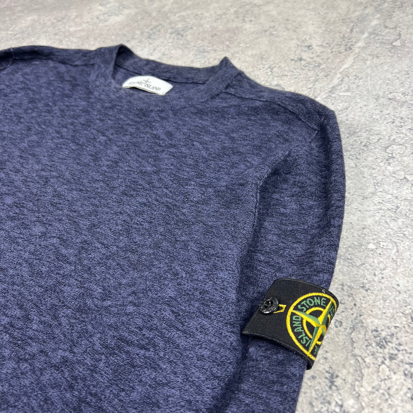 Stone Island Navy Knit Sweatshirt XL 23”