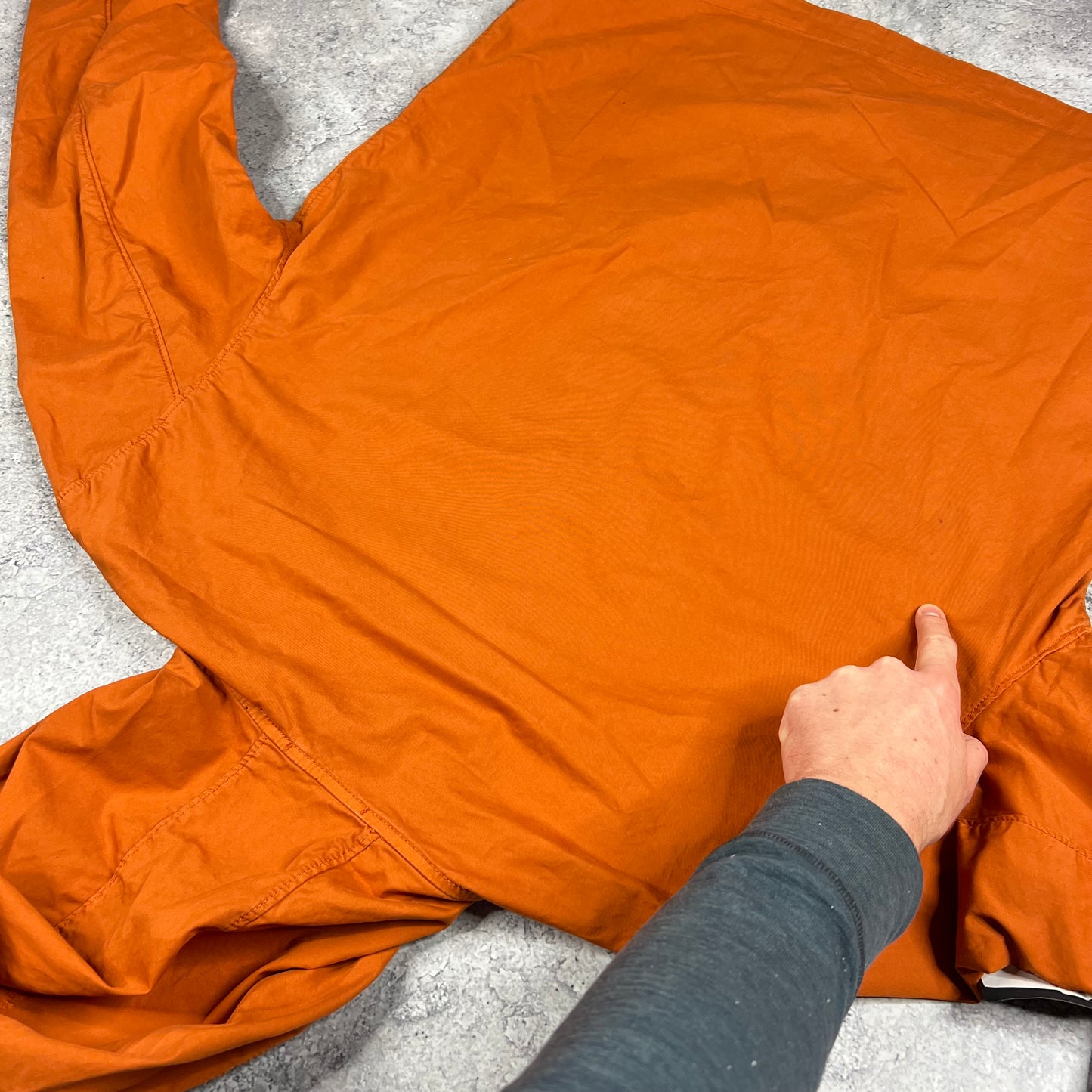 Stone Island Orange Supima Cotton Twill Jacket XXL 25” BNWT