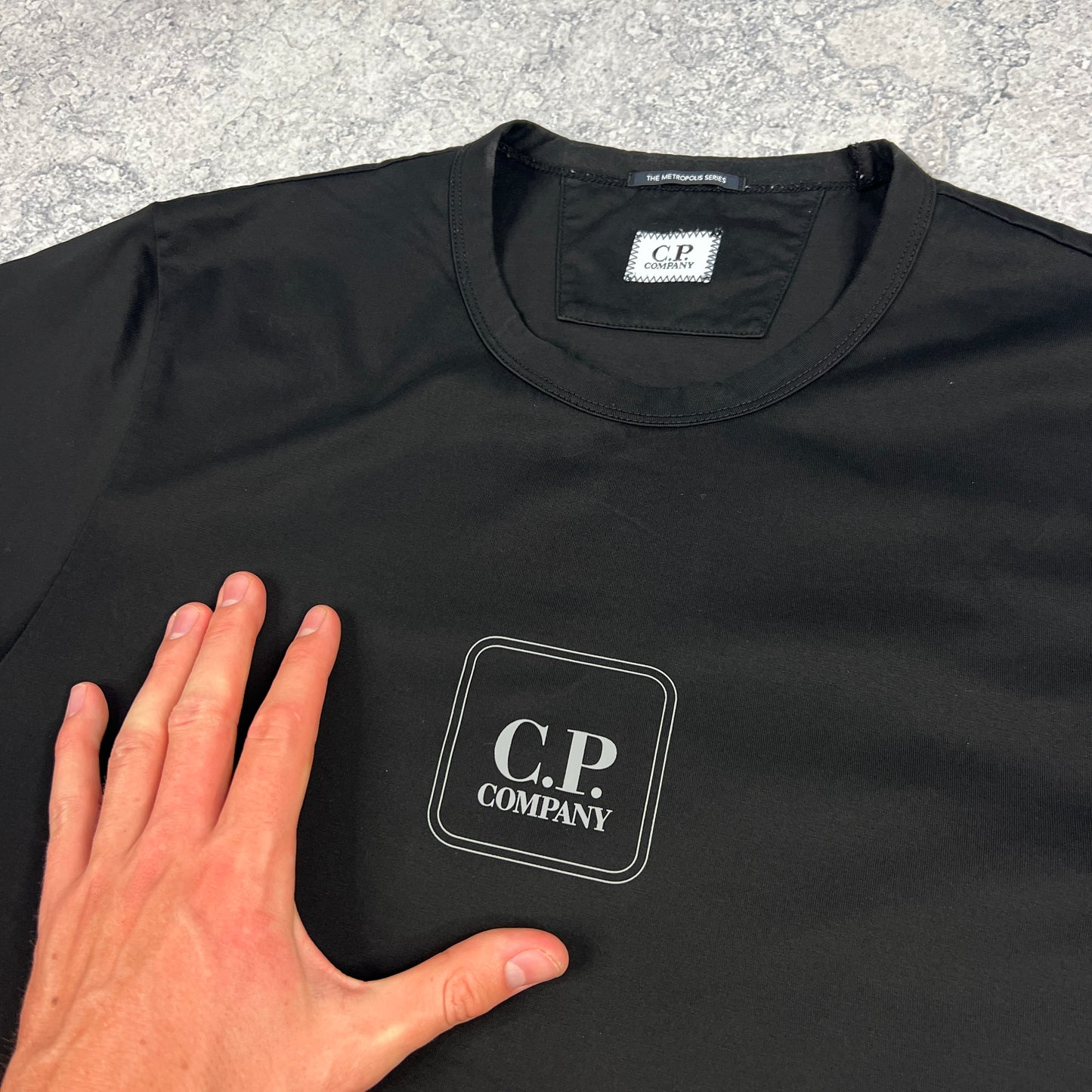 CP Company Black Metropolis T-Shirt Medium 20.5”