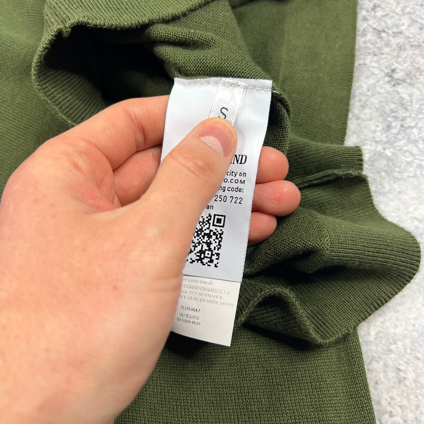 Stone Island Khaki Shadow Project Rollneck Knit Small 20”