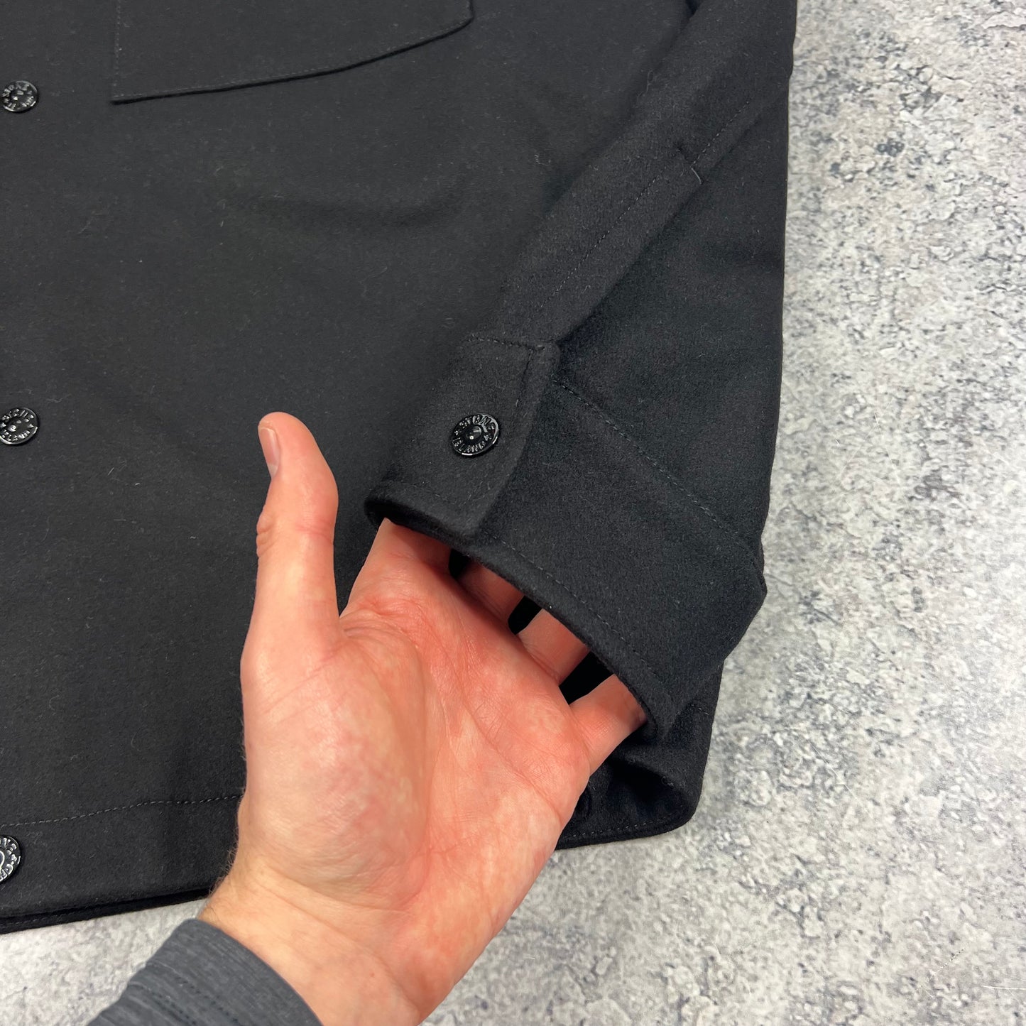 Stone Island Black Ghost Wool Jacket Large 23.25” BNWT