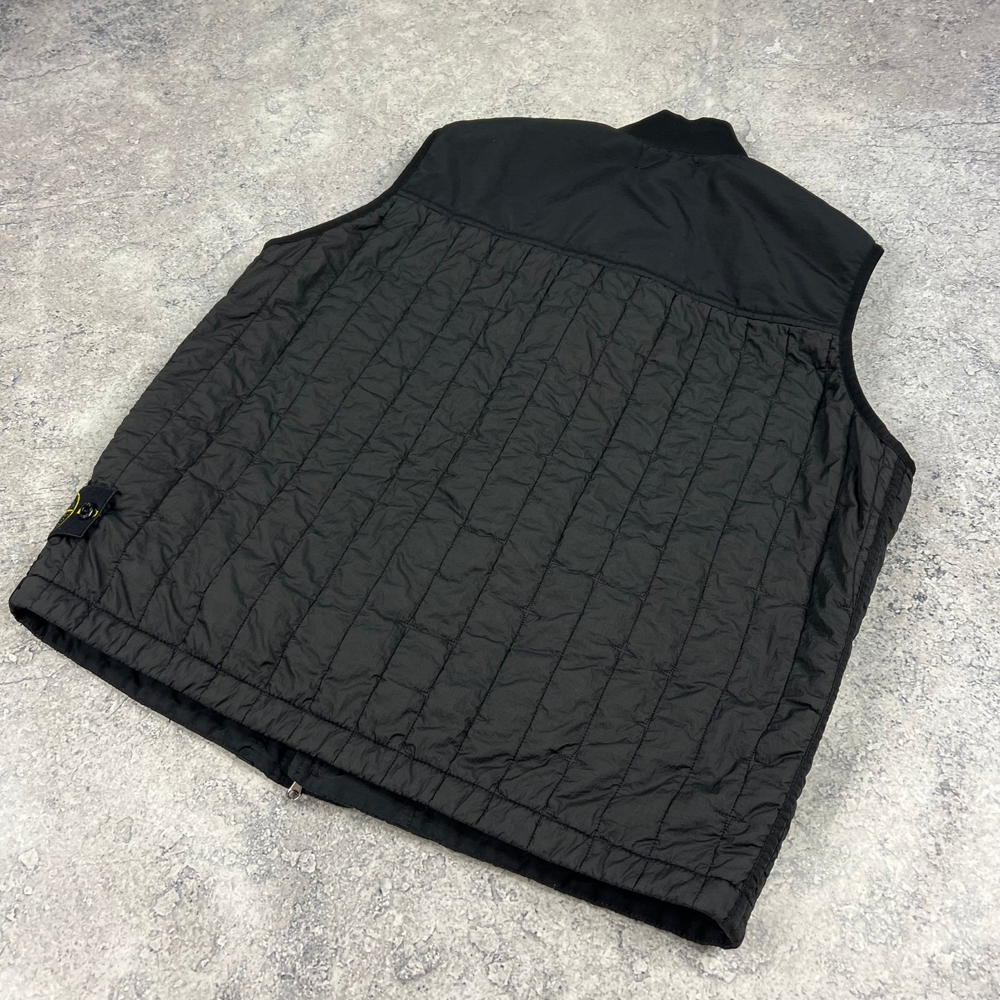 Stone Island Black Quilted Stella Primaloft Vest Medium 23.5”