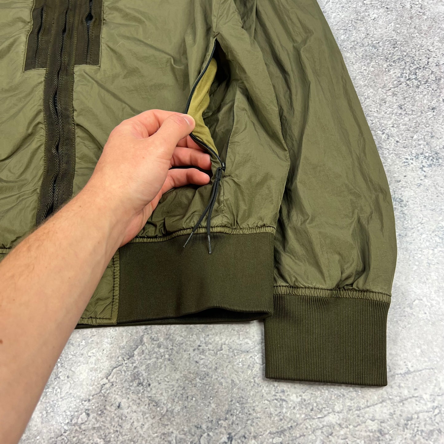 Stone Island Garment Dyed Crinkle Reps Bomber Jacket Medium 20.75”