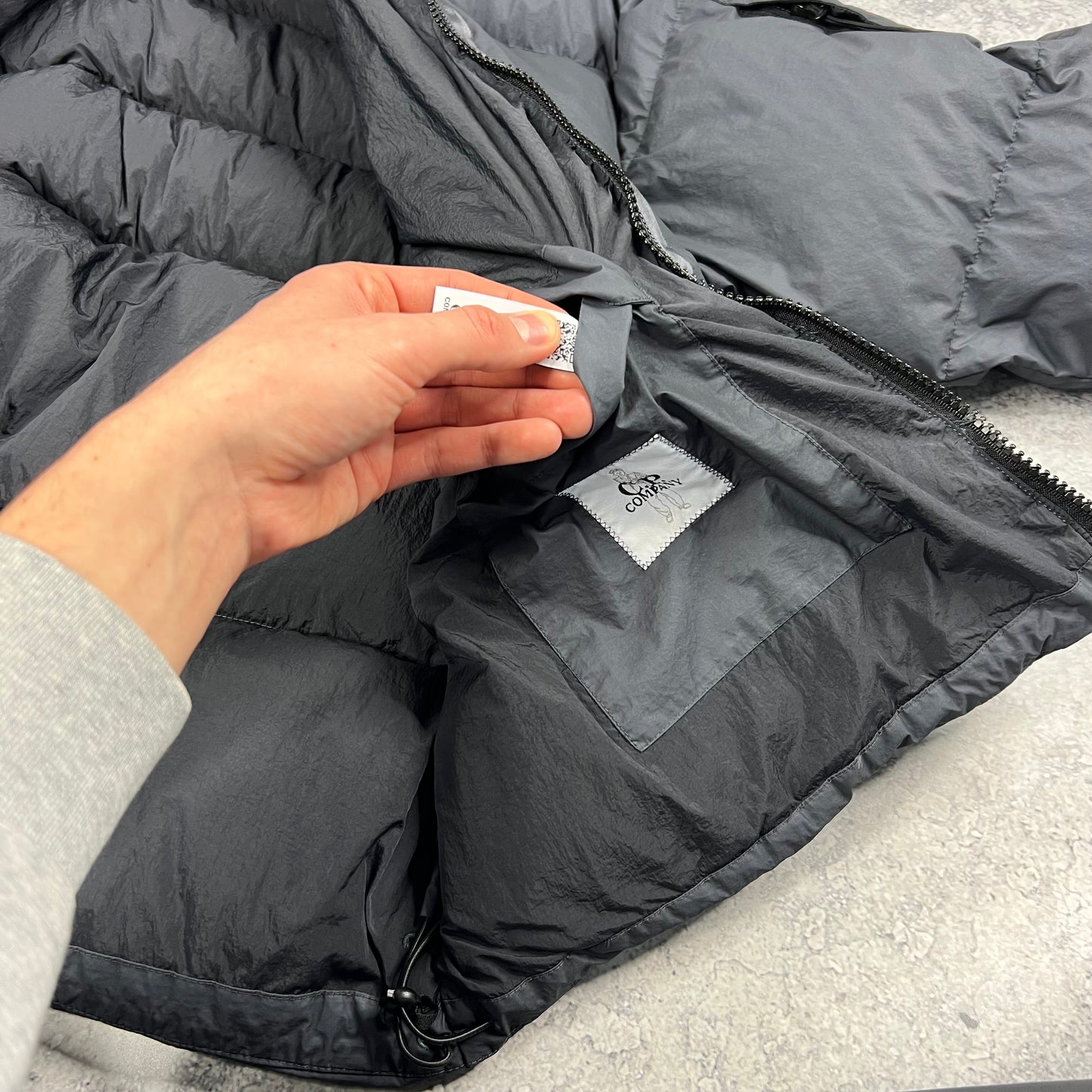 CP Company Grey Bi-TM Down Jacket XL 25.5” BNWT