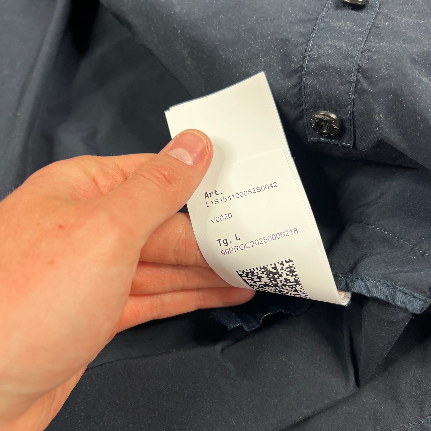 Stone Island Navy Light Compact Touch Poly Jacket Large 25.25” BNWT