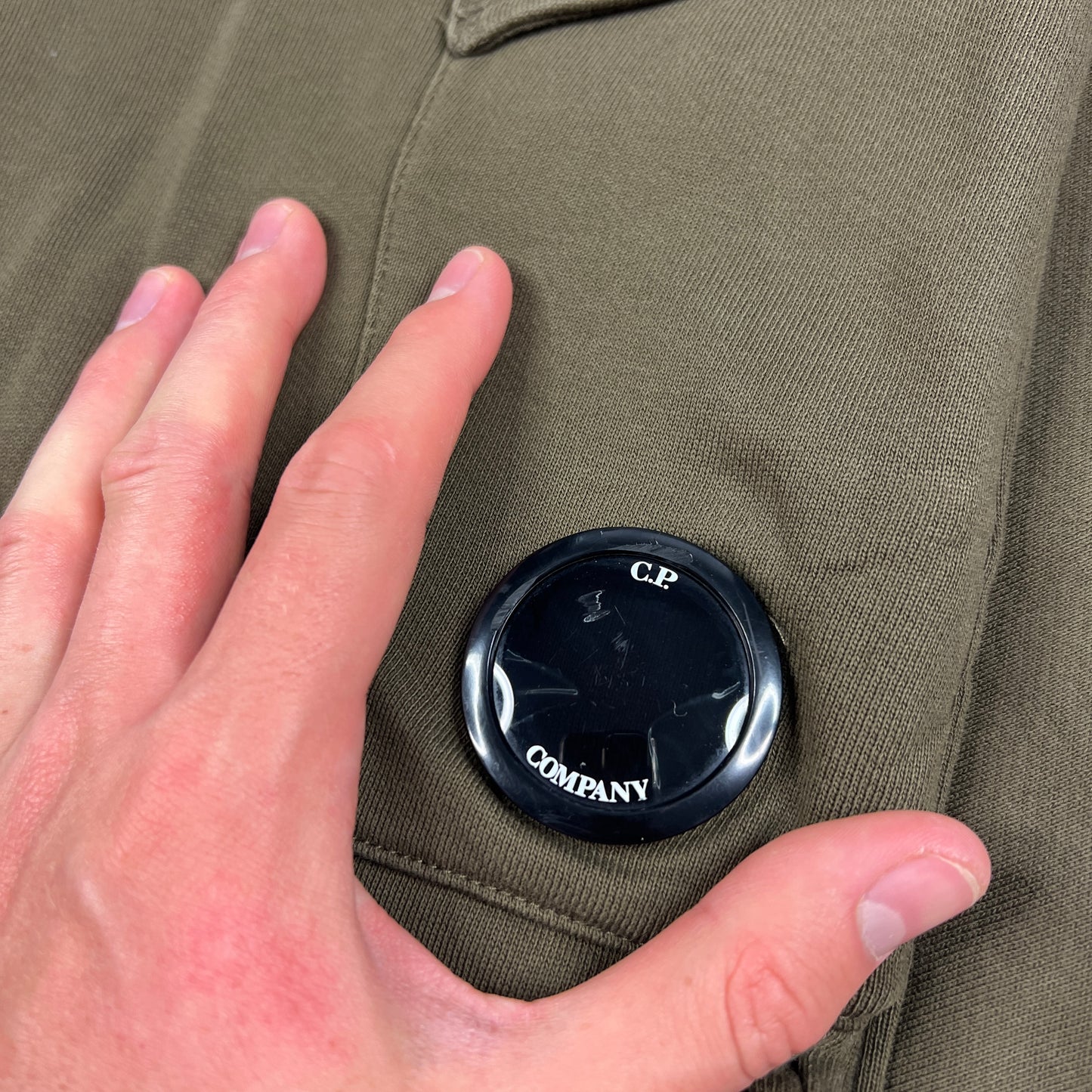 CP Company Khaki Lens Joggers Medium W32-34”
