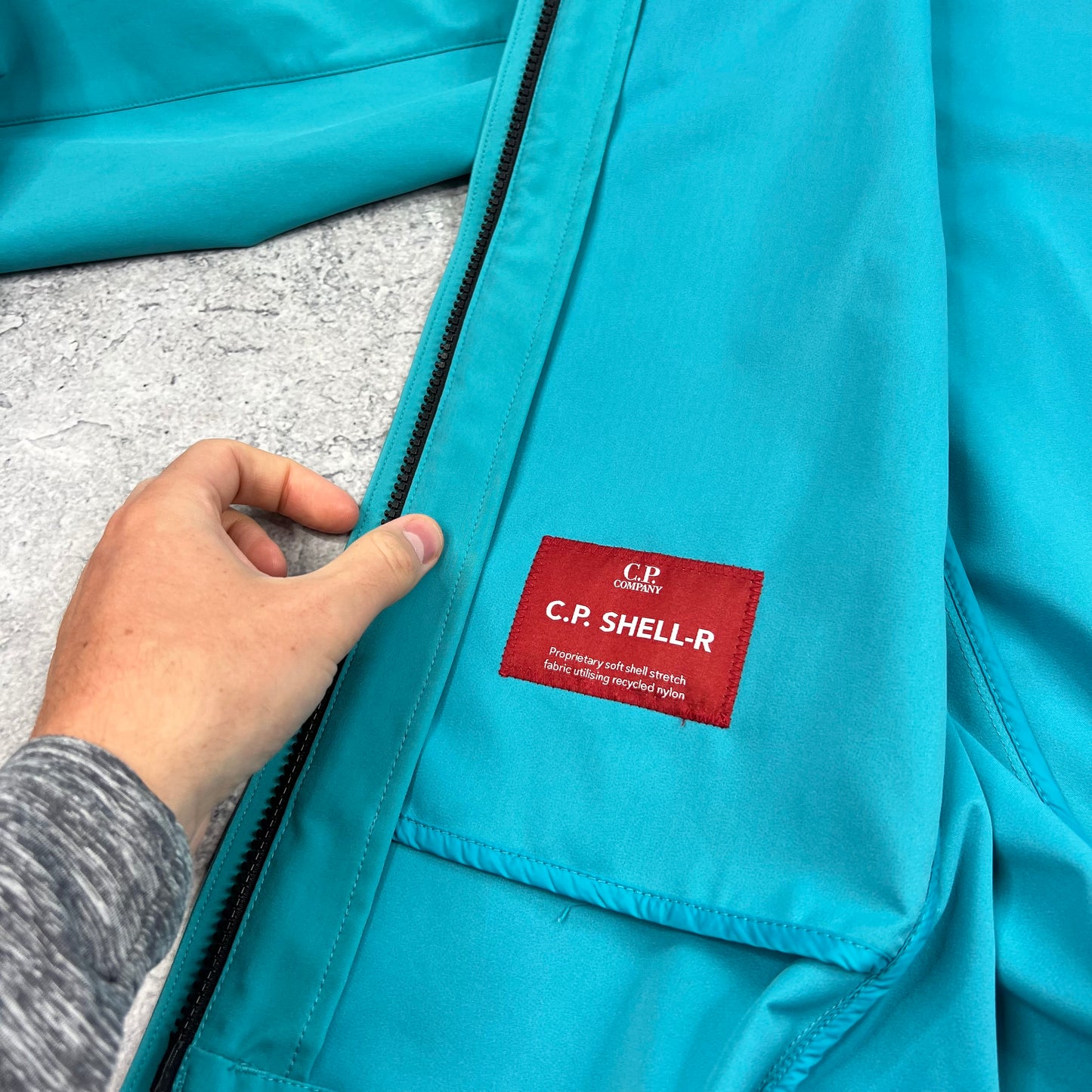 CP Company Blue Lens Softshell Jacket Size 52- XL 23.75”